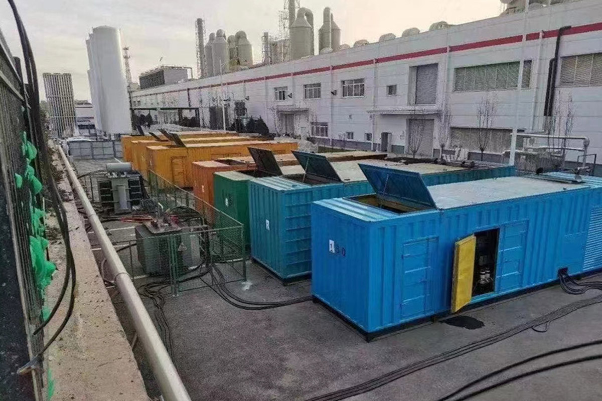 武胜发电机租赁施工现场